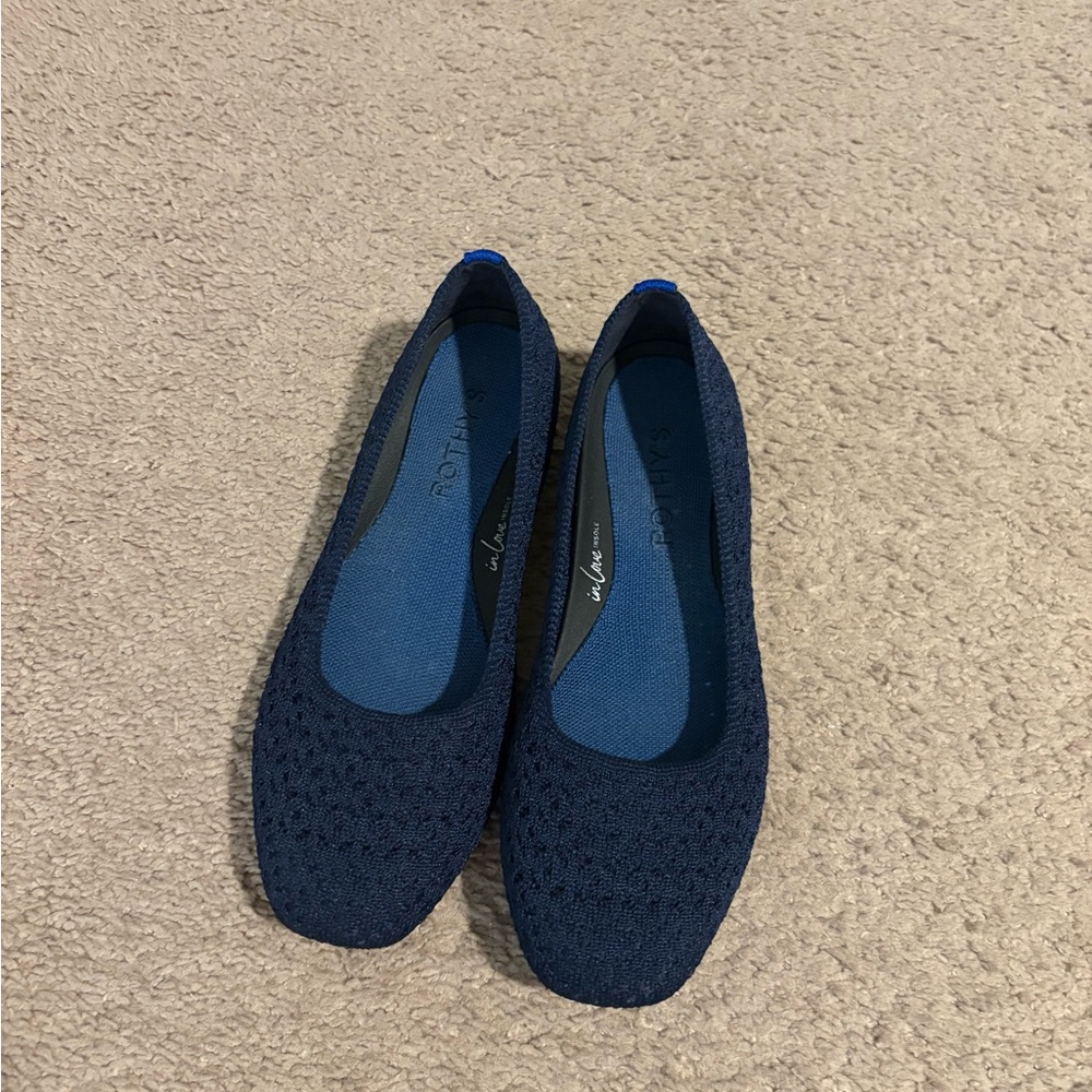 Rothy's Navy Blue Knit Flats